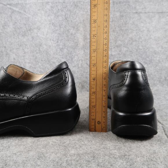 Dromedaris Shoes Womens 42 Oxford Hornbill Leather Wingtip Black Comfort Classic - Picture 7 of 13